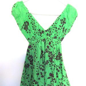 Sneak Peek Low V Neck Babydoll Short Cotton Dress